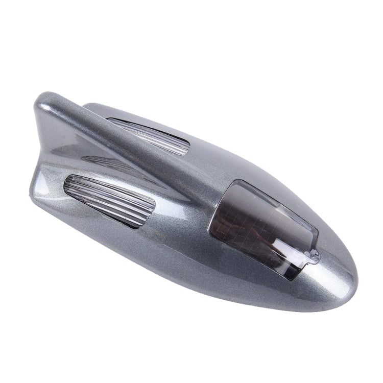 Solar Colorful Light Anti Collision Shark Fin Car Taillight LED Flash Warning Light Caution Light(Grey) - free shipping - PMC TechLife - Order now!
