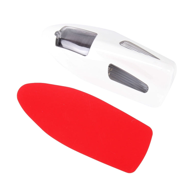 Solar Colorful Light Anti Collision Shark Fin Car Taillight LED Flash Warning Light Caution Light(White) - Warning Lights by PMC TechLife | Online Shopping South Africa | PMC TechLife | Buy Now Pay Later Mobicred