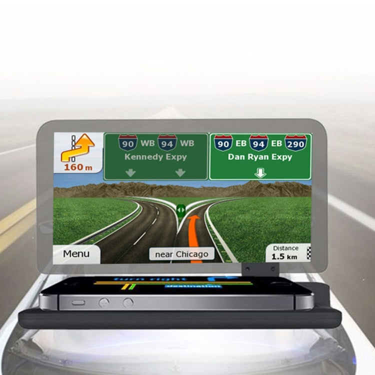 Universal Car GPS HUD Head Up Display Holder / Mobile Phone Navigation Bracket, For iPhone, Galaxy, Huawei, Xiaomi, Lenovo, Sony, LG, HTC and Other Smartphones(Black) - Head Up Display System by PMC TechLife | Online Shopping South Africa | PMC TechLife | Buy Now Pay Later Mobicred