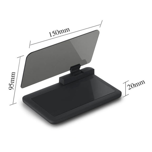 Universal Car GPS HUD Head Up Display Holder / Mobile Phone Navigation Bracket, For iPhone, Galaxy, Huawei, Xiaomi, Lenovo, Sony, LG, HTC and Other Smartphones(Black)