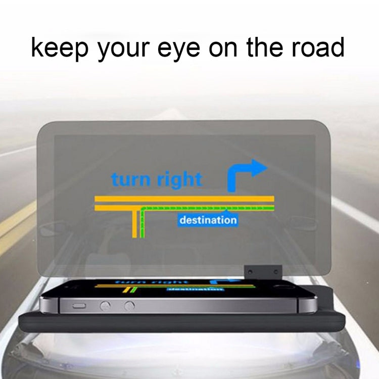 Universal Car GPS HUD Head Up Display Holder / Mobile Phone Navigation Bracket, For iPhone, Galaxy, Huawei, Xiaomi, Lenovo, Sony, LG, HTC and Other Smartphones(Black)