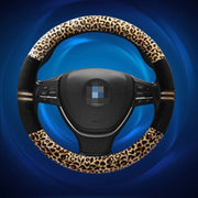 Leopard Grain Steering Wheel Cover, Adaptation Steering Wheel Diameter: 37-38 cm