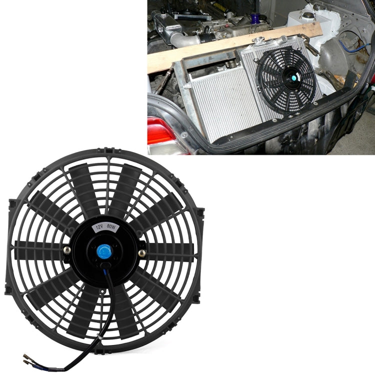 12V 80W 12 inch Car Cooling Fan High-power Modified Tank Fan Cooling Fan Powerful Auto Fan Mini Air Conditioner for Car(Black) - free shipping - PMC TechLife - Order now!