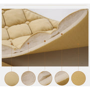 3 PCS / Set Luxurious Warm Car Seat Cover Cushion Universal Front Back Seat Covers Car Non-slip Chair Pad Warm Car Mats No Back Plush Cushion(Khaki)