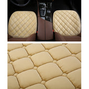 3 PCS / Set Luxurious Warm Car Seat Cover Cushion Universal Front Back Seat Covers Car Non-slip Chair Pad Warm Car Mats No Back Plush Cushion(Khaki)