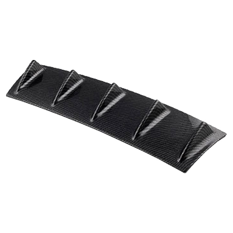 Universal Car Rear Bumper Lip Diffuser 5 Shark Fin Style Carbon Fiber  ABS, Size: 60.0x18.0x5.0cm - Bumper by PMC TechLife | Online Shopping South Africa | PMC TechLife | Buy Now Pay Later Mobicred