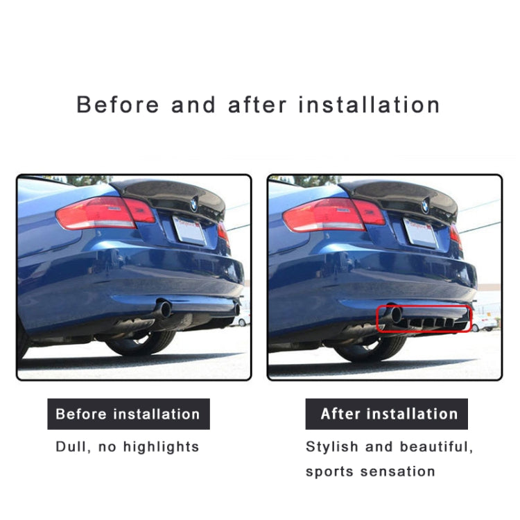 Universal Car Rear Bumper Lip Diffuser 5 Shark Fin Style Carbon Fiber  ABS, Size: 60.0x18.0x5.0cm - Bumper by PMC TechLife | Online Shopping South Africa | PMC TechLife | Buy Now Pay Later Mobicred