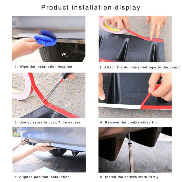 Universal Car Rear Bumper Lip Diffuser 5 Shark Fin Style Carbon Fiber  ABS, Size: 60.0x18.0x5.0cm - Bumper by PMC TechLife | Online Shopping South Africa | PMC TechLife | Buy Now Pay Later Mobicred