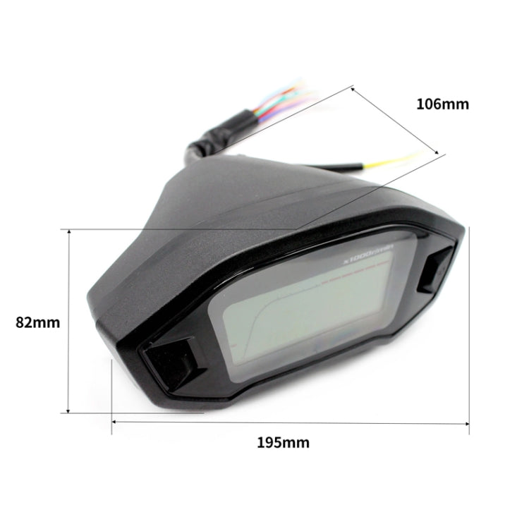 B2912 Motorcycle Modified Instrument Panel 12V LCD Display Odometer Mileage 2-4 Cylinder Speedometer - Electrical Instruments by PMC TechLife | Online Shopping South Africa | PMC TechLife | Buy Now Pay Later Mobicred