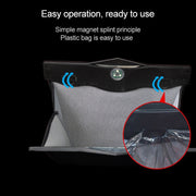 Car Multifunctional LED Design Hanging Folding Garbage Bin Storage Box (Brown)