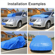 Anti-Dust Anti-UV Heat-insulating Elastic Force Cotton Car Cover for Sedan Car, Size: S, 4.3m~4.65m (Black)