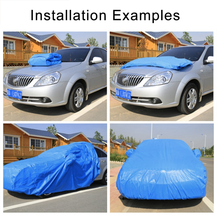 Anti-Dust Anti-UV Heat-insulating Elastic Force Cotton Car Cover for Sedan Car, Size: S, 4.3m~4.65m (Black)