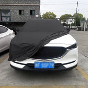 Anti-Dust Anti-UV Heat-insulating Elastic Force Cotton Car Cover for Sedan Car, Size: S, 4.3m~4.65m (Black)