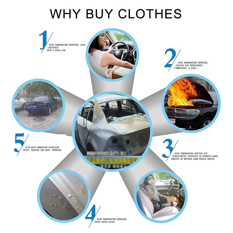 Anti-Dust Anti-UV Heat-insulating Elastic Force Cotton Car Cover for Business Car, Size: 4.8m~5.15m (Black) - PE Material by PMC TechLife | Online Shopping South Africa | PMC TechLife | Buy Now Pay Later Mobicred