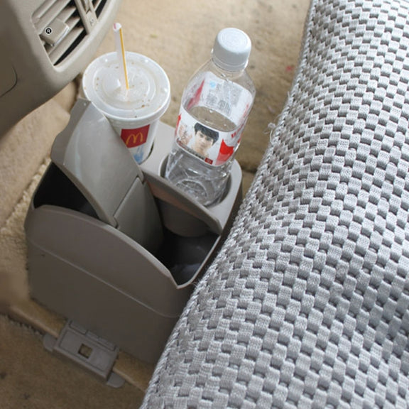 SHUNWEI SD-1605 Multifunction 3 in 1 Car Cup Holder Drink Bottle Can Garbage Can Portable Vehicle Trash Can Bin Rubbish Bin Organizer(Khaki)