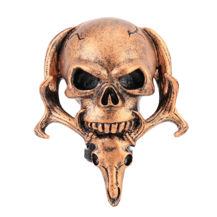 Universal Vehicle Car Creative Skull Double Heads Shaped Shifter Cover Manual Automatic Gear Shift Knob (Bronze) - Shift Knob by PMC TechLife | Online Shopping South Africa | PMC TechLife | Buy Now Pay Later Mobicred