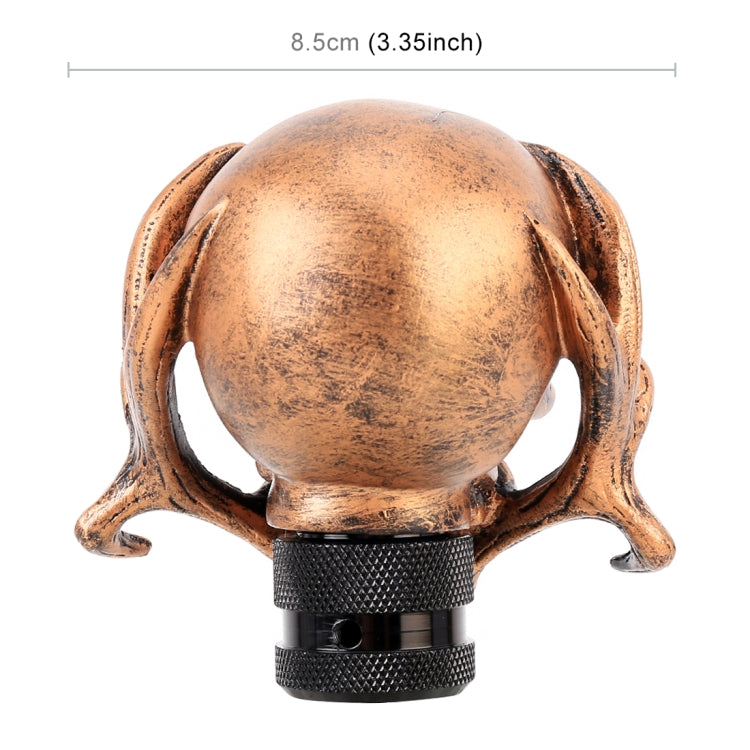 Universal Vehicle Car Creative Skull Double Heads Shaped Shifter Cover Manual Automatic Gear Shift Knob (Bronze) - Shift Knob by PMC TechLife | Online Shopping South Africa | PMC TechLife | Buy Now Pay Later Mobicred