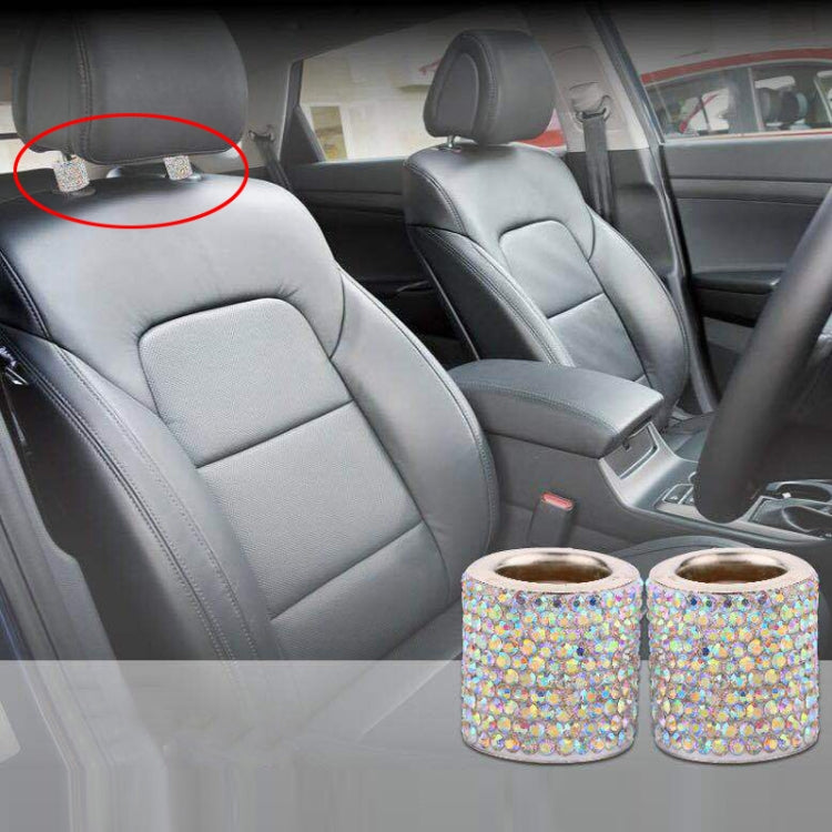 4 PCS Car Crystal Head Pillow Modified Decoration (Colour)