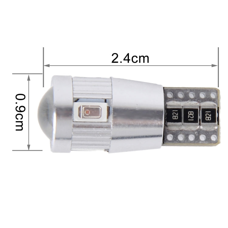 2 PCS T10 3W 6 SMD-5630 LEDs Error-Free Canbus Car Clearance Lights Lamp, DC 12V(Red Light)