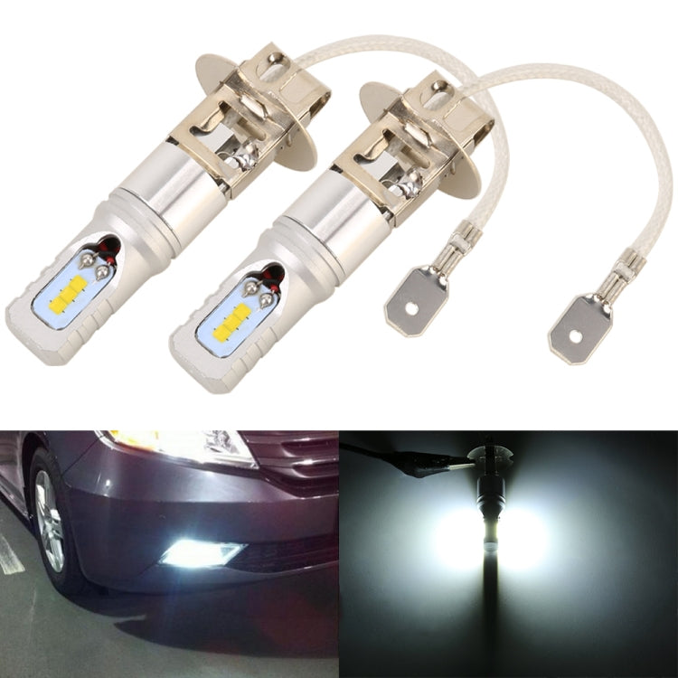 2 PCS H3 DC12V / 4.5W / 6000K / 360LM Car LED Fog Light with 6 CSP Lamp Beads, White Light (Silver) - Fog / Driving Lights by PMC TechLife | Online Shopping South Africa | PMC TechLife | Buy Now Pay Later Mobicred