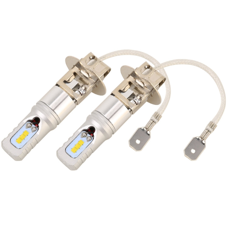 2 PCS H3 DC12V / 4.5W / 6000K / 360LM Car LED Fog Light with 6 CSP Lamp Beads, White Light (Silver) - Fog / Driving Lights by PMC TechLife | Online Shopping South Africa | PMC TechLife | Buy Now Pay Later Mobicred
