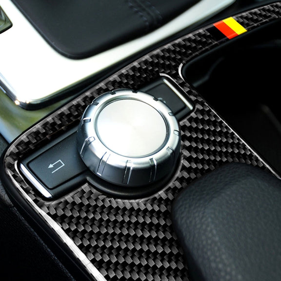 Car German Flag Carbon Fiber Left Drive Gear Position Panel Decorative Sticker for Mercedes-Benz W204 2007-2013 / W212 2010-2012
