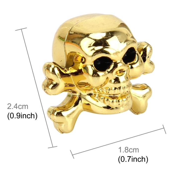 4 PCS Universal Skull Shape Gas Cap Mouthpiece Cover Gas Cap Tire Cap Car Motor Bicycle Tire Valve Caps(Gold) - Tire Valve Caps by PMC TechLife | Online Shopping South Africa | PMC TechLife | Buy Now Pay Later Mobicred