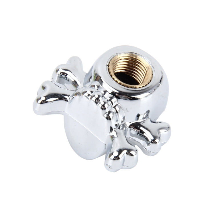 4 PCS Universal Skull Shape Gas Cap Mouthpiece Cover Gas Cap Tire Cap Car Motor Bicycle Tire Valve Caps(Silver) - Tire Valve Caps by PMC TechLife | Online Shopping South Africa | PMC TechLife | Buy Now Pay Later Mobicred