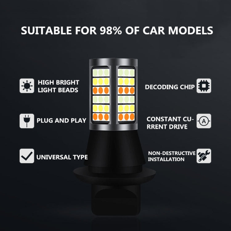 1156/BA15S DC12V 3.7W 81 SMD-3030-LEDs Three Color Car DRL&Turn Light, Length: 2m - Running Lights by PMC TechLife | Online Shopping South Africa | PMC TechLife | Buy Now Pay Later Mobicred