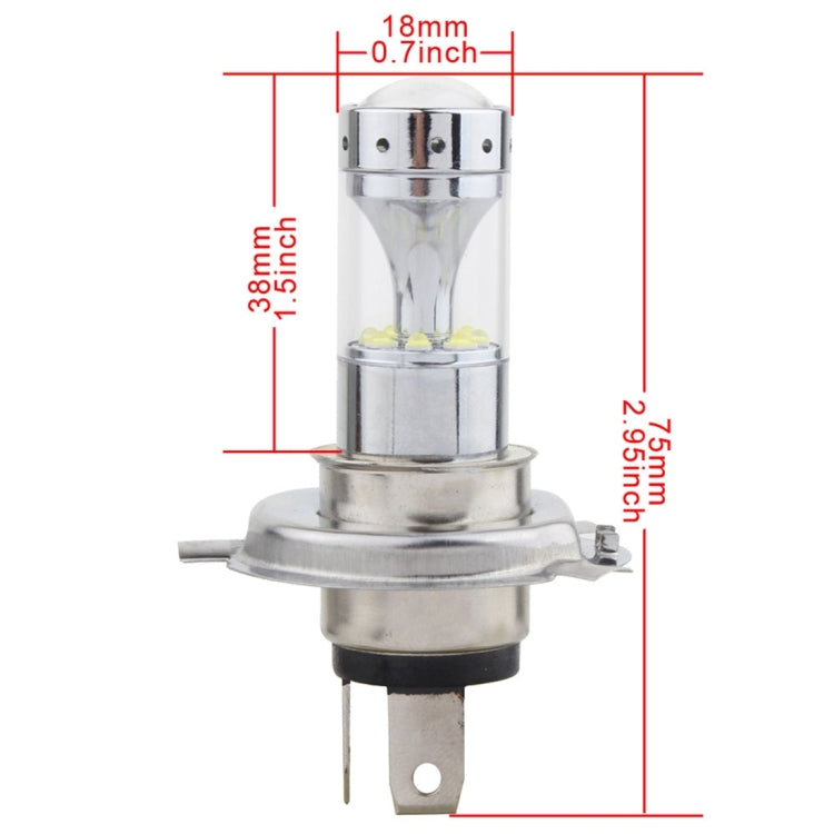 2 PCS H4 60W 1200 LM 6000K Car Fog Lights with 12 XB-D LED Lamps, DC 12V (White Light) - Fog / Driving Lights by PMC TechLife | Online Shopping South Africa | PMC TechLife | Buy Now Pay Later Mobicred