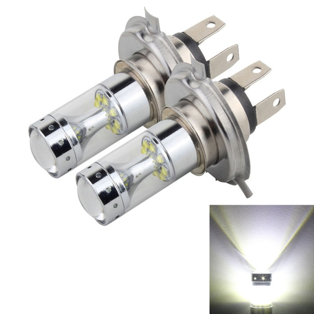 2 PCS H4 60W 1200 LM 6000K Car Fog Lights with 12 XB-D LED Lamps, DC 12V (White Light)