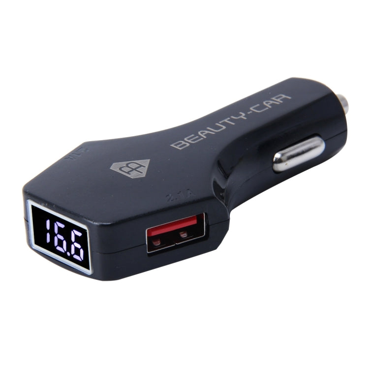 BEAUTY-CAR B-01 4.2A Dual USB Port Raid Car Charger Adapter with LED Display, Input Voltage/Output Voltage: DC 10-30V/ DC 5V - Bluetooth Car Kits by PMC TechLife | Online Shopping South Africa | PMC TechLife | Buy Now Pay Later Mobicred