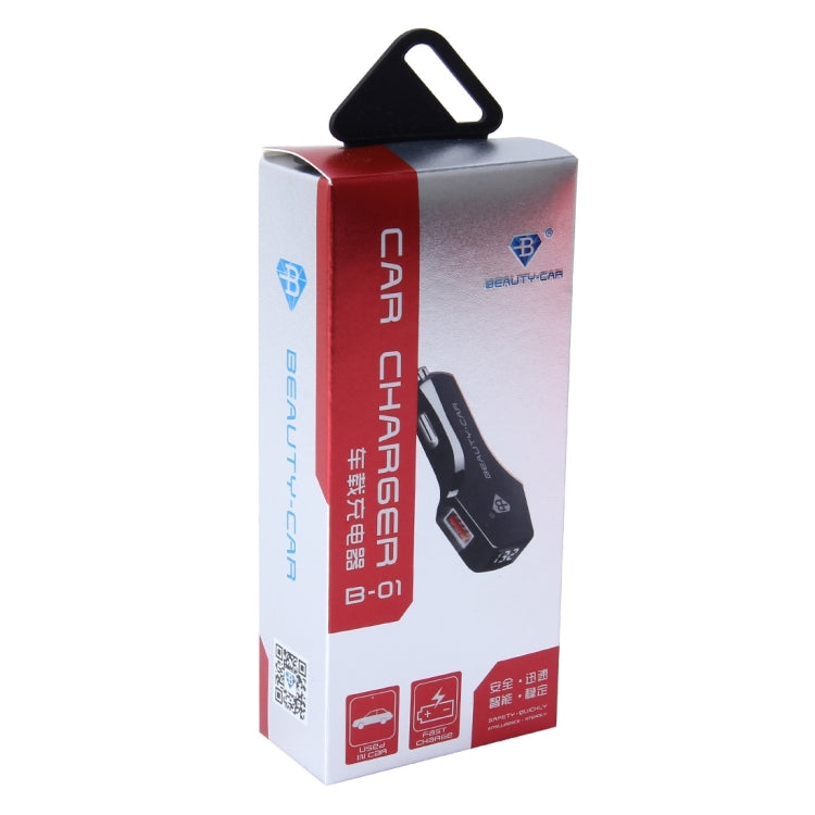 BEAUTY-CAR B-01 4.2A Dual USB Port Raid Car Charger Adapter with LED Display, Input Voltage/Output Voltage: DC 10-30V/ DC 5V - Bluetooth Car Kits by PMC TechLife | Online Shopping South Africa | PMC TechLife | Buy Now Pay Later Mobicred