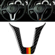 Car German Flag Carbon Fiber Steering Wheel Decorative Sticker for Mercedes-Benz - Car Interior Mouldings by PMC TechLife | Online Shopping South Africa | PMC TechLife | Buy Now Pay Later Mobicred