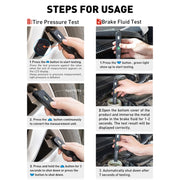 Car 2 in 1 Diagnostic Tool Brake Fluid Liquid Tire Pressure Tester