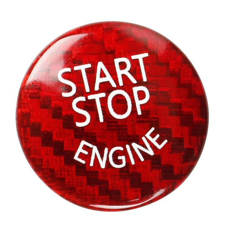 Car Carbon Fiber Engine Start Button Decoration Cover Trim for BMW E Chassis(Red) - Decoration Rings by PMC TechLife | Online Shopping South Africa | PMC TechLife | Buy Now Pay Later Mobicred