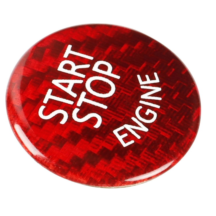 Car Carbon Fiber Engine Start Button Decoration Cover Trim for BMW E Chassis(Red) - Decoration Rings by PMC TechLife | Online Shopping South Africa | PMC TechLife | Buy Now Pay Later Mobicred