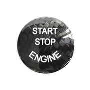 Car Carbon Fiber Engine Start Button Decoration Cover Trim Black for BMW F Chassis