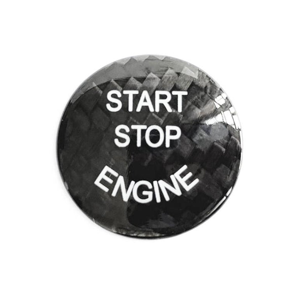Car Carbon Fiber Engine Start Button Decoration Cover Trim Black for BMW F Chassis