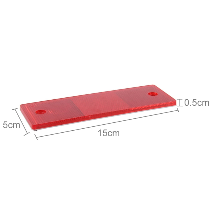 10 PCS Car Rear Bumper Warning Plastic Reflector and Sign(Red) - Reflective Material by PMC Jewellery | Online Shopping South Africa | PMC Jewellery | Buy Now Pay Later Mobicred