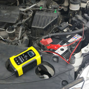 FOXSUR 12V 6A Intelligent Universal Battery Charger for Car Motorcycle, Length: 55cm, US Plug(Yellow)