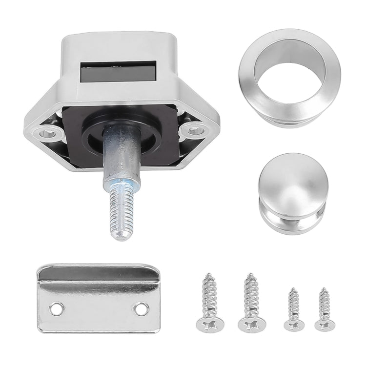 Press Type Drawer Cabinet Catch Latch Release Cupboard Door Stop Drawer Cabinet Locker for RV / Yacht / Furniture(Chrome) - Locks & Hasps by PMC TechLife | Online Shopping South Africa | PMC TechLife | Buy Now Pay Later Mobicred