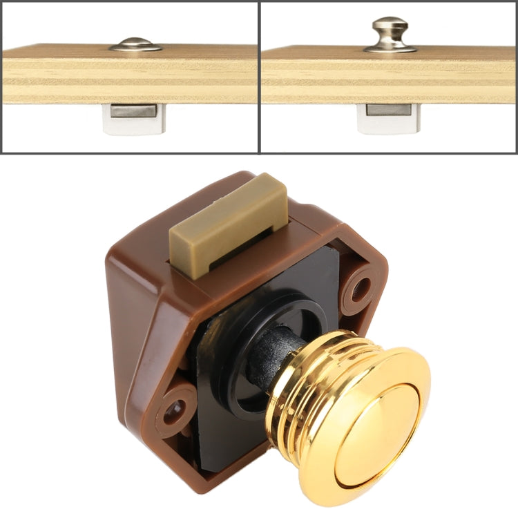 Press Type Drawer Cabinet Catch Latch Release Cupboard Door Stop Drawer Cabinet Locker for RV / Yacht / Furniture(Gold) - Locks & Hasps by PMC TechLife | Online Shopping South Africa | PMC TechLife | Buy Now Pay Later Mobicred