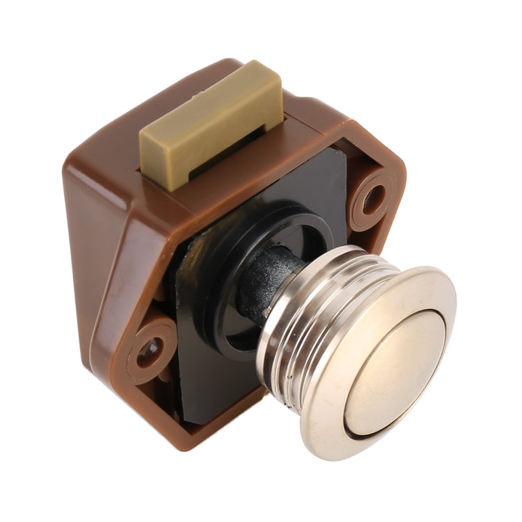 Press Type Drawer Cabinet Catch Latch Release Cupboard Door Stop Drawer Cabinet Locker for RV / Yacht / Furniture(Brown) - Locks & Hasps by PMC TechLife | Online Shopping South Africa | PMC TechLife | Buy Now Pay Later Mobicred