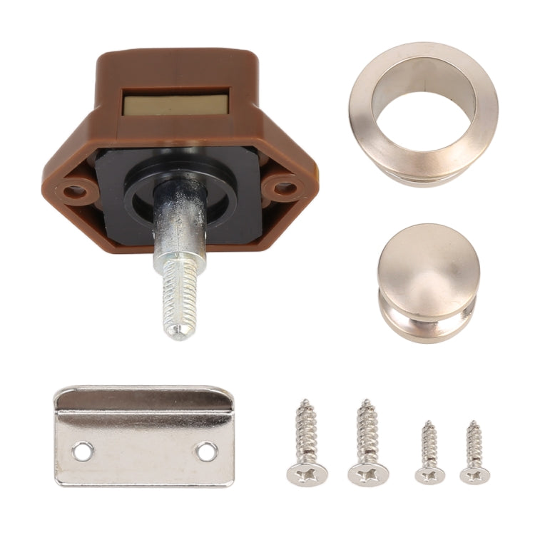 Press Type Drawer Cabinet Catch Latch Release Cupboard Door Stop Drawer Cabinet Locker for RV / Yacht / Furniture(Brown) - Locks & Hasps by PMC TechLife | Online Shopping South Africa | PMC TechLife | Buy Now Pay Later Mobicred
