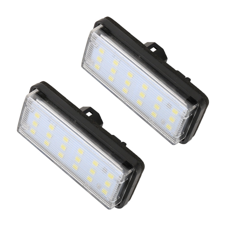 2 PCS DC12V / 1.5W/ 6000K / 100LM Car LED License Plate Light 18LEDs SMD-3528 Lamps for Lexus(White Light) - License Plate Lights by PMC TechLife | Online Shopping South Africa | PMC TechLife | Buy Now Pay Later Mobicred