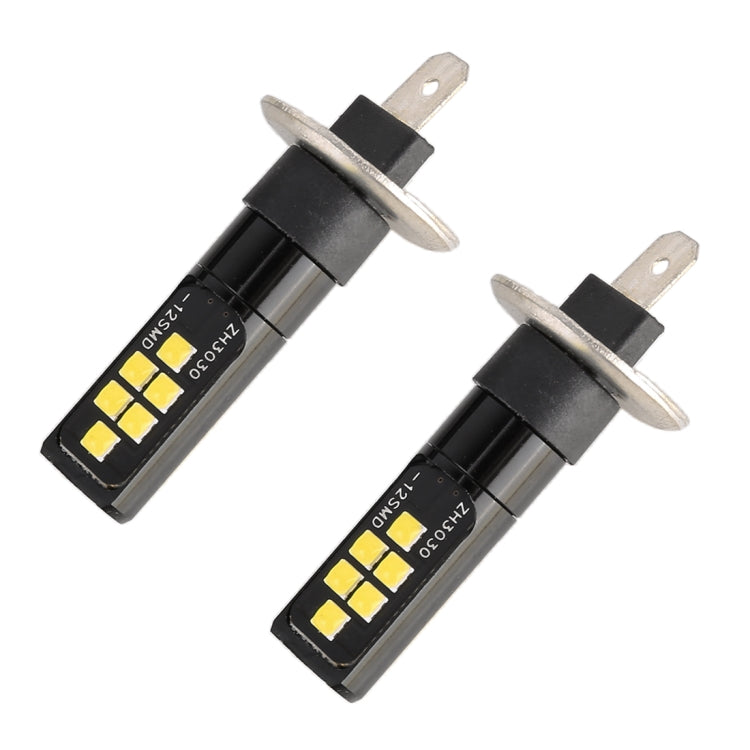 2 PCS H1 DC9-16V / 3.5W / 6000K / 320LM Car Auto Fog Light 12LEDs SMD-ZH3030 Lamps, with Constant Current (White Light) - Fog / Driving Lights by PMC TechLife | Online Shopping South Africa | PMC TechLife