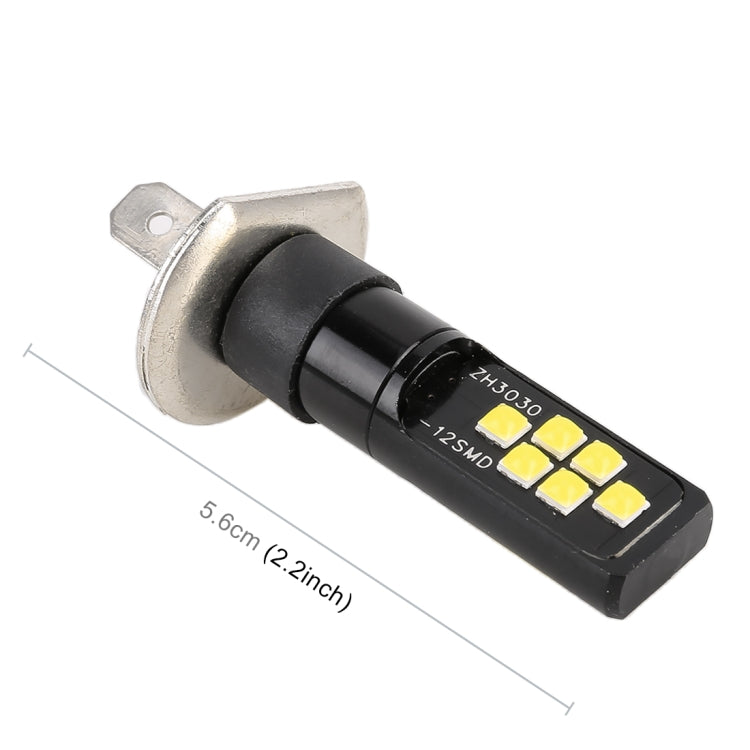 2 PCS H1 DC9-16V / 3.5W / 6000K / 320LM Car Auto Fog Light 12LEDs SMD-ZH3030 Lamps, with Constant Current (White Light) - Fog / Driving Lights by PMC TechLife | Online Shopping South Africa | PMC TechLife