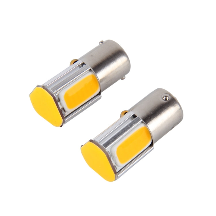 2 PCS 1156/Ba15s 5W 4 COB LEDs Car Turn Light, DC 12V(Yellow Light) - Arrow Turn Lights by PMC TechLife | Online Shopping South Africa | PMC TechLife | Buy Now Pay Later Mobicred
