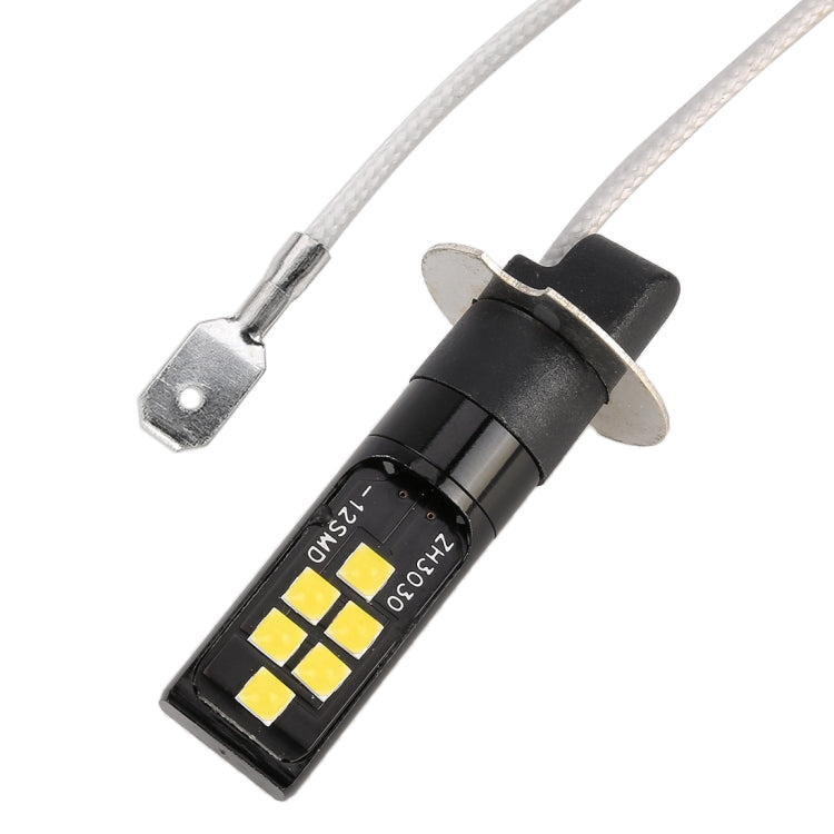 2 PCS H3 DC9-16V / 3.5W / 6000K / 320LM Car Auto Fog Light 12LEDs SMD-ZH3030 Lamps, with Constant Current (White Light) - Fog / Driving Lights by PMC TechLife | Online Shopping South Africa | PMC TechLife | Buy Now Pay Later Mobicred